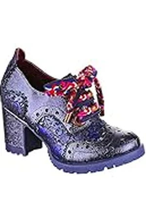 Irregular Choice Grunge con Purpurina, Oxford Mujer, Blue, 39 EU