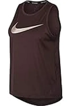 Nike W Miler Hbr1 Top, Mujer, Marrón (El Dorado/Reflective Silver), M