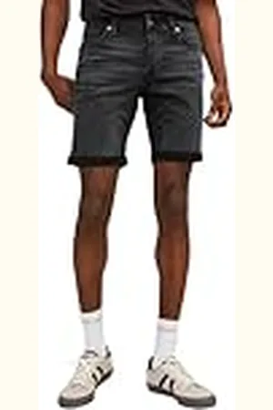 JACK & JONES Pantalones Cortos de Mezclilla Bermuda Regular Fit con Cremallera, Color: -2, Talla:M