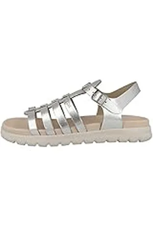 Geox J Sandal Soleima Gir, Sandalia, Plata, 36 EU