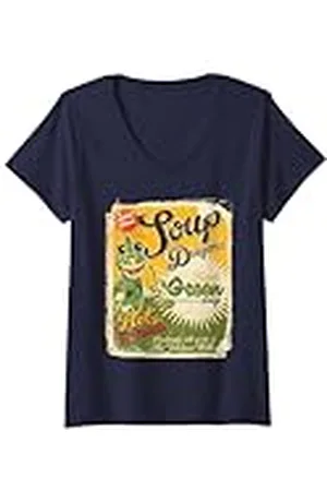 Clangers Mujer Sopa Sopa Verde Fresca Dragón Retro Camiseta Cuello V