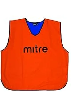 Mitre Pro Peto de Entrenamiento de fútbol Reversible para Adultos, Ligero, Multideporte, Malla Transpirable, Talla S, Naranja/Azul