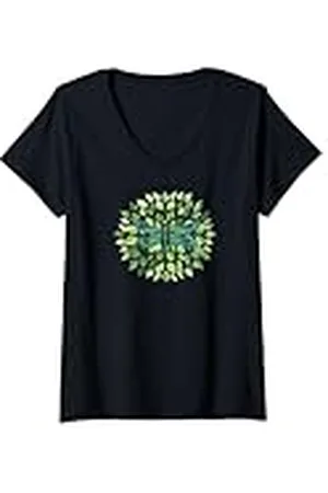 eco Mujer Natures Elegance Libélula Camiseta Cuello V