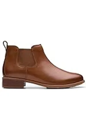 Clarks Top Havisham, Botas Estilo Chelsea Mujer, marrón (Tan Leather), 41.5 EU