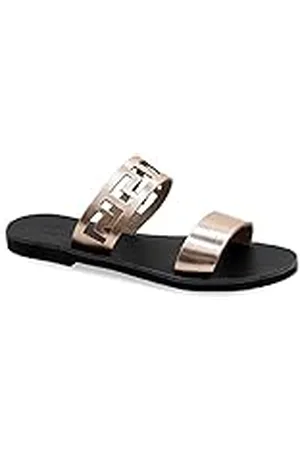 Emmanuela Handcrafted For You Emmanuela - Sandalias planas de cuero griegas antiguas hechas a mano con Meanders, zapatos de verano con tiras para mujer, deslizadores de punta abierta, estilo boho chic, , 38 EU