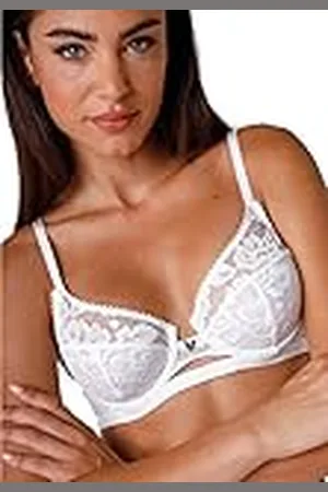 Lovable Con Ferretto In Pizzo Riciclato E Tulle, Coppe Taglio A 3, Sostegno, Eleganza E Sensualità, Anniversary Lace Sujetador, Transparente, Color Blanco, 36 / 4C para Mujer