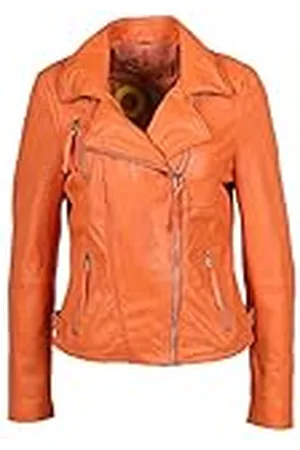 Freaky Nation Princesa de Motociclista Chaqueta de Cuero, Melón, S para Mujer