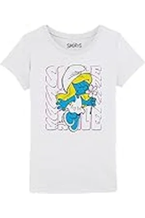 LES SCHTROUMPFS Gismurfts008 Camiseta, Gris Melange, 12 Años Niñas