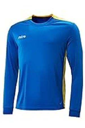 Mitre Kids Charge Long Sleeve Football Match Day Shirt - Royal/ Yellow Small Youth/26-28 Inch