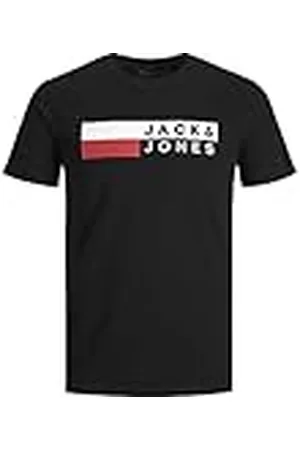 JACK & JONES Men Logo T-Shirt Plus Size | Round Neck Shortsleeve Shirt | Oversize JJECORP, Color: , Size:3XL