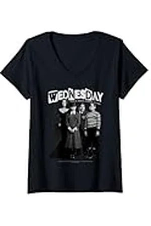 Wednesday Mujer Once An Addams Always An Addams Family Shot Camiseta Cuello V
