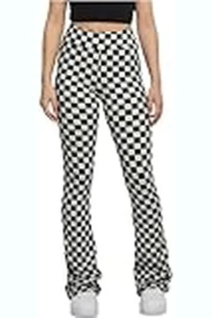 Urban classics Ladies Checked Boot Cut Leggings Pantalones, , L para Mujer