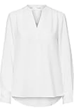 SELECTED Slfmivia LS Top B Noos Camiseta de Manga Larga, Blanco Nieve, 36 (Pack de 11) para Mujer