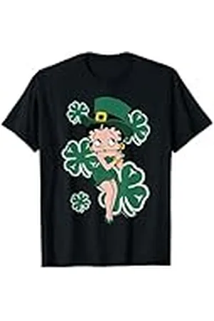 Betty Boop Vestido y sombrero verde del día de San Patricio de Camiseta
