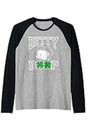 Betty Boop Tréboles de cuatro hojas Día de San Patricio Camiseta Manga Raglan