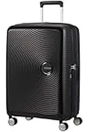 American Tourister Soundbox - Spinner M Expandible Suitasa, 67 cm, 81 L, Negro (bajo Negro)