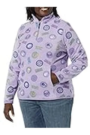 Amazon Disney | Marvel | Star Wars | Princess Chaquetas de Forro Polar con Cuello Perkins y Cremallera de un Cuarto Mujer, , L
