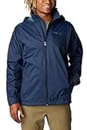 Columbia Glennaker Lake Chaqueta Impermeable para la Lluvia, Hombre, Azul Marino, S