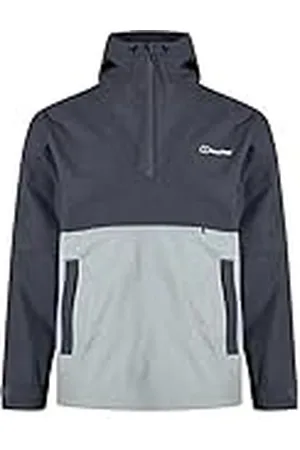 Berghaus Chaqueta impermeable con media cremallera para hombre, duradera, transpirable, anorak