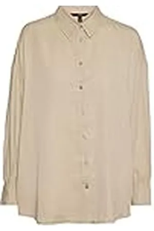 VERO MODA Vmsaioli LS-Camiseta Blusas, Crema Irlandesa, S para Mujer