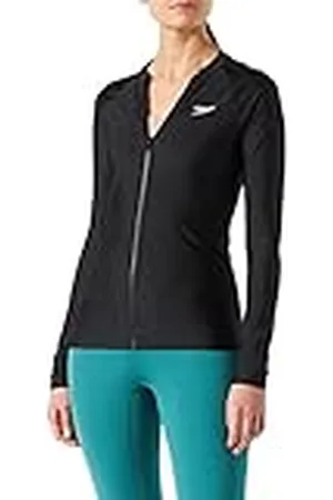 Speedo Full Zip Long Sleeve Sun Protection Rash Top Rash Top Mujer, , M