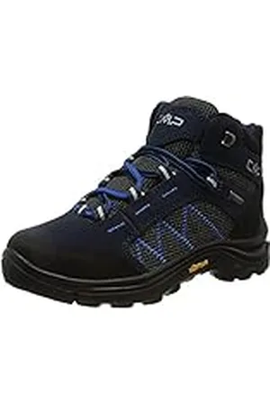 CMP Kids Shoe, Zapato de Trekking Thiamat Mid 2.0 WP Unisex Niños, Black Blue, 35 EU
