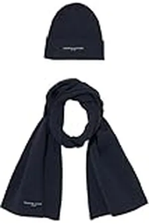 Tommy Hilfiger Set de Regalo Hombre Foundation Beanie & Scarf Gorro de Punto & Bufanda, , Talla única