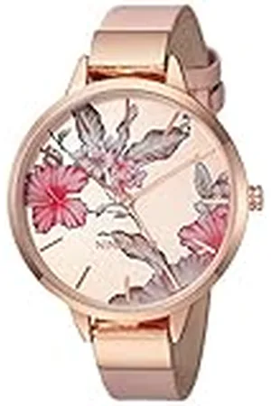 Nine West Reloj de pulsera para mujer con esfera floral