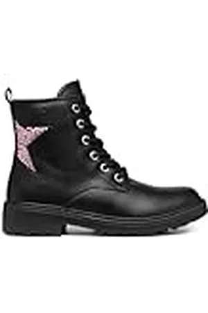 Geox J Casey Girl G, Botín, Black/LT Rose, 30 EU