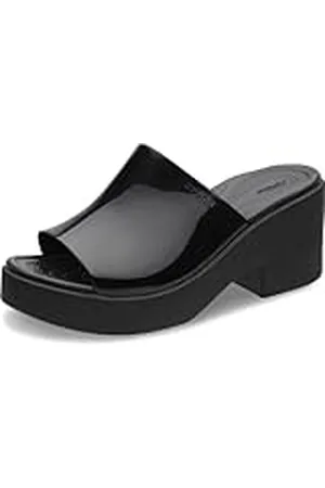 Crocs Mujer Brooklyn Slide Heel Sandalia, Black, 36/37 EU
