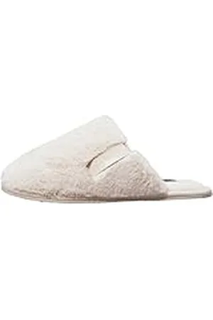 Calvin Klein Jeans Hotel Slipper Fur After Glow YW0YW01593, Zapatillas de casa Mujer, Beige (Triple Eggshell), 40.5 EU