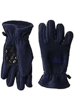 Jack Wolfskin Guantes de Forro Polar para niños, Color Azul Oscuro, 128