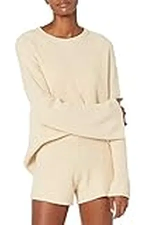 THE DROP Jersey Acanalado con Abertura en la Espalda y Cuello Redondo (Disponible en Tallas Grandes) Mujer, , XXS