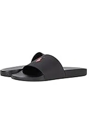 Ralph Lauren Sandalias tipo polo para hombre, negro, rojo, 44/44.5 EU