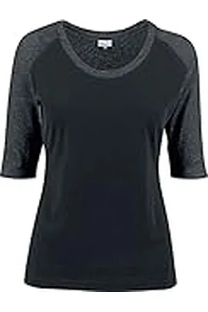 Urban classics Camiseta Moderna de Mujer Raglan de Mangas a Tres Cuartos, Algodón, Cuello de Corte Ancho, En Distintos Colores y Tallas XS - 5XL