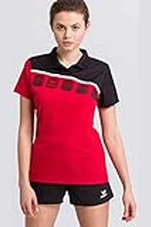 Erima 1111912 Polo de Tenis, Mujer, Rojo/Negro/Blanco, 44