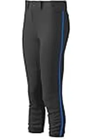 Mizuno Ribeteado Mujer Pantalón con cinturón L Real, Negro-Royal