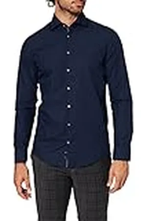 Seidensticker Popelina de manga larga ajustada Camisa Hombre, A2, L 41