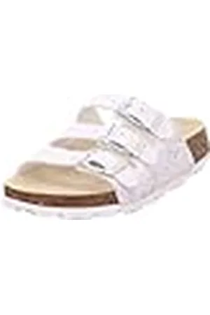 Superfit Fussbettpantoffel, Pantuflas Niñas, Blanco (White/Silver 9010), 24 EU