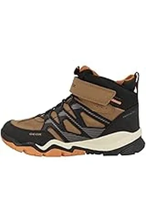 Geox J Montrack Boy B Abx, Sneakers Niños, Multicolor (Lt Brown/Black), 28 EU