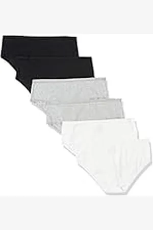 Amazon Calzoncillos midi de algodón - colores interrumpidos Mujer, Pack de 6, , 6XL Grande
