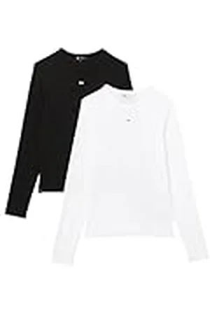 Tommy Hilfiger Camisetas de manga larga Hombre Pack de 2 Slim Essential Rib Cuello redondo, , M