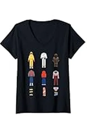 Back To The Future Mujer 40th Anniversary Iconic Outfits Camiseta Cuello V