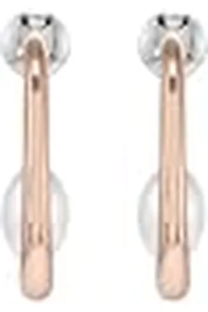 Skagen Pendientes criollos para mujer Agnethe Shell Pearl, SKJ1747791, L: 25x13.5x1.7mm, Acero inoxidable, No es una piedra preciosa