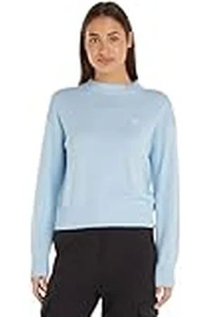 Calvin Klein Jeans CK Embro Badge Sweater J20J222987 Suéter de Cuello Redondo, , L para Mujer