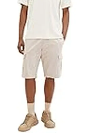 TOM TAILOR 1036310 Bermudas, 31851-Desert Fawn White Chambray, 33 para Hombre
