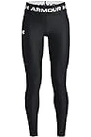 Under Armour Armour Legging Mallas térmicas de deporte para niña, cómodos leggings deportivos con forma de compresión, color /blanco