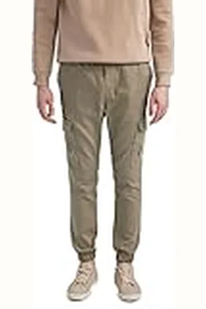 DeFacto W8024AZ Pantalones Casuales, Verde (LT.HAKİ), 40W x 32L para Hombre