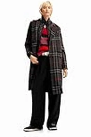 Desigual Coat_Luise Woman Woven Overcoat, , XL para Mujer