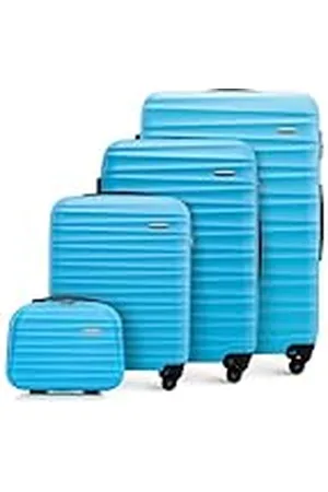 Wittchen Juego de 4 Maletas con Neceser Trolley ABS con 4 Ruedas Spinner Cerradura de combinación Mango telescópico Groove Line